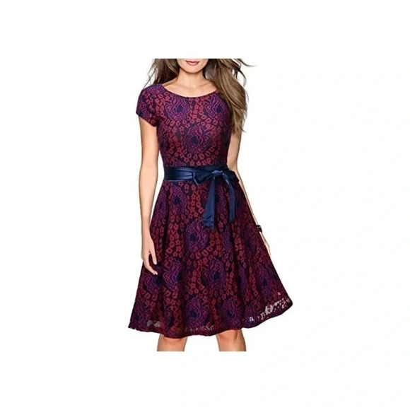 Miusol Red and Blue Lace DressSize XL - Picture 8 of 8